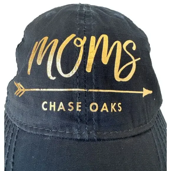 Moms Print Logo Cap Hat Gold Blue Fashion Headwear 100% Cotton - Picture 4 of 10